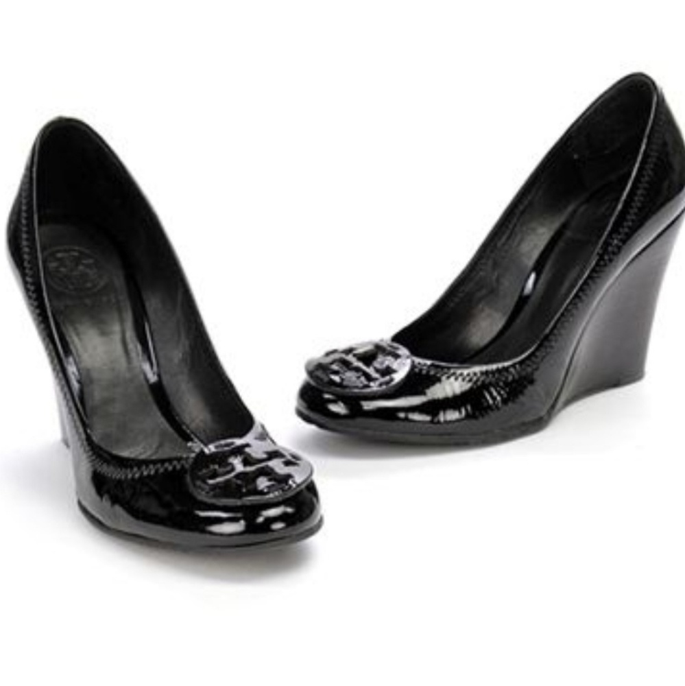 Tory Burch Patent Leather Wedges